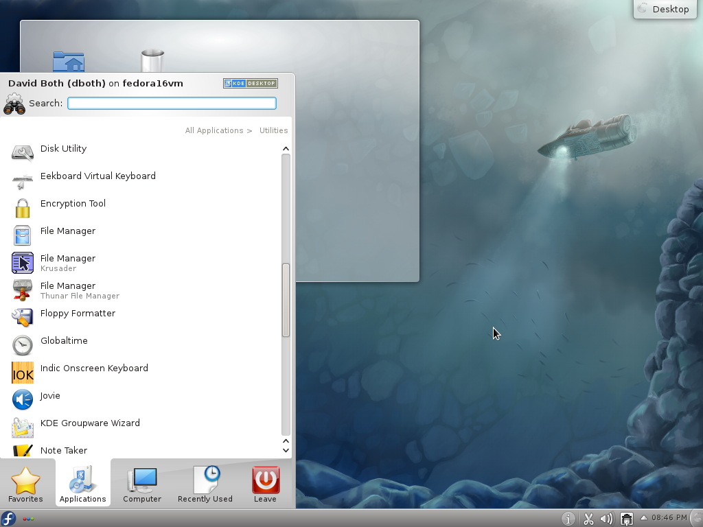 Start Krusader from the KDE Application Launcher. 